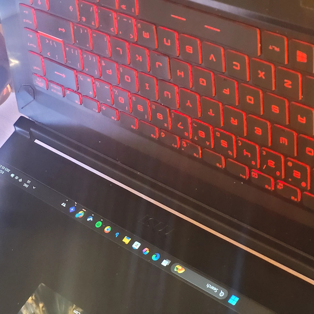 MSI GF65 THIN 10UE Black and Red Gaming Laptop with 16GB RAM and 1TBSSD